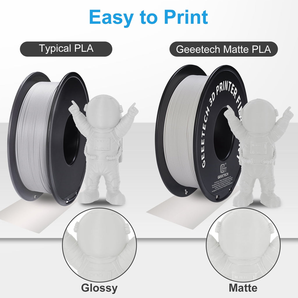 Geeetech navy blue Matte PLA Filament Matte 1KG, 1.75mm 3D Printer Filament Dimensional Accuracy +/- 0.01mm, 1kg Carboard Spool (2.2lbs) for Most FDM 3D Printers