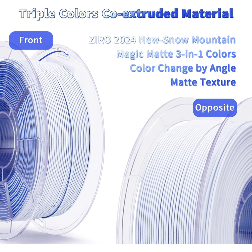 Ziro 3D Tri-Color Matte PLA 1.75mm 1kg, Volcano
