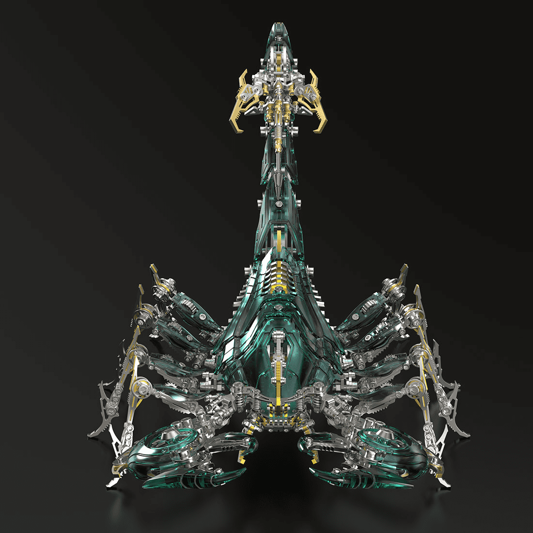 3D Metal Puzzle Frost Edge Full War Scorpion 1073 PCS, Steampunk Mechanical Model Kit With DIY Assembly, Home Display Desk Decor For Adult Collectors And Creative Gifts