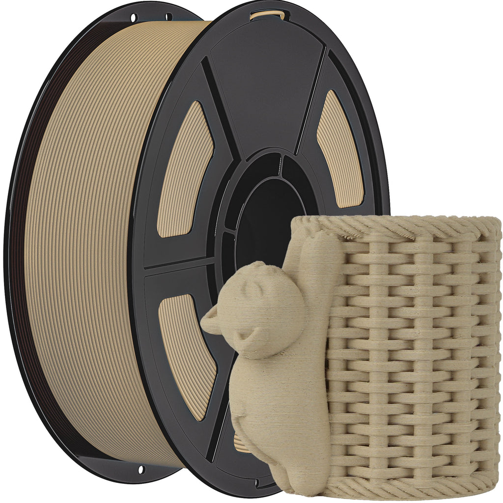 iSANMATE 1.1KG Wood PLA 3D Printer Filament, 1.75mm Cherry Wood Color, Real Wood Texture, ±0.03mm for FDM 3D Printers