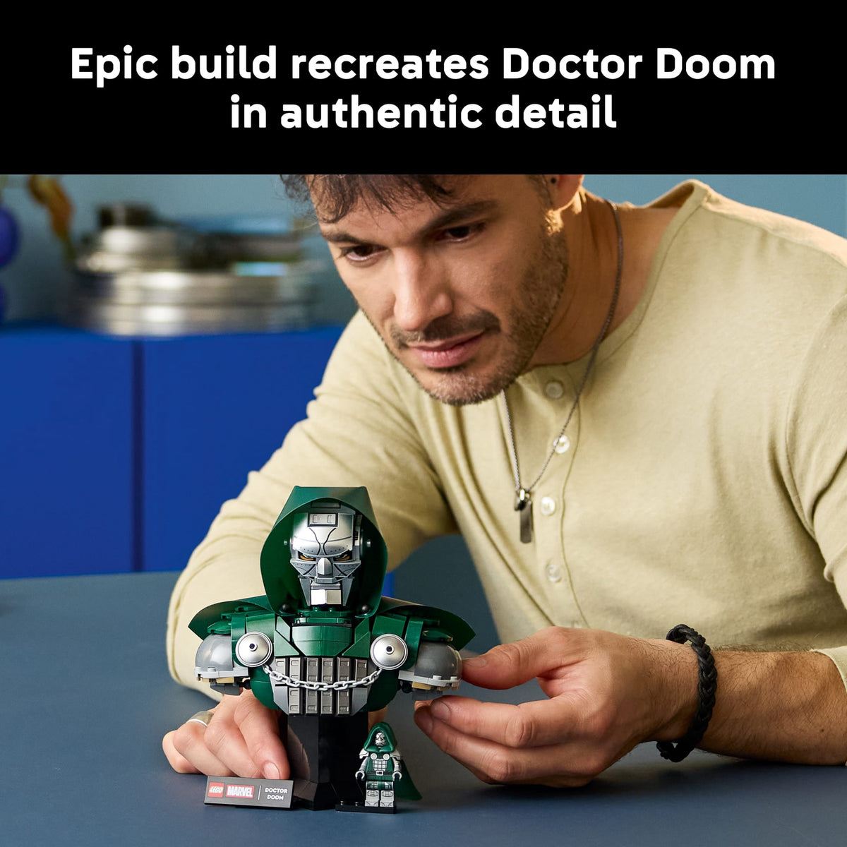 LEGO Marvel Doctor Doom Bust - Building Set for Adults, Ages 18+ - Marvel Avengers Model Kit - Bedroom, Shelf or Home Office Decor for Men & Women - Gift for Super Hero Fans - 76345
