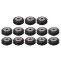 13Pcs Premium 3D Printer Wheel Set POM V Shape Wear Resistance Bearing 625ZZ Black Carbon Steel Pulley Accessories For Exact Printing 0.96 inches / 24.4 mm OD