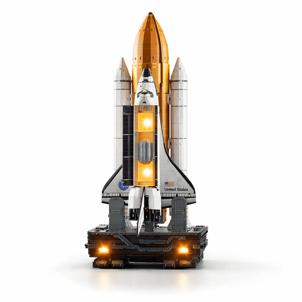 4D Build NASA Space Shuttle 3D Model Kit with LED Lights, 346-Piece Foam Puzzle, No Glue Required