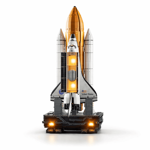 4D Build NASA Space Shuttle 3D Model Kit with LED Lights, 346-Piece Foam Puzzle, No Glue Required