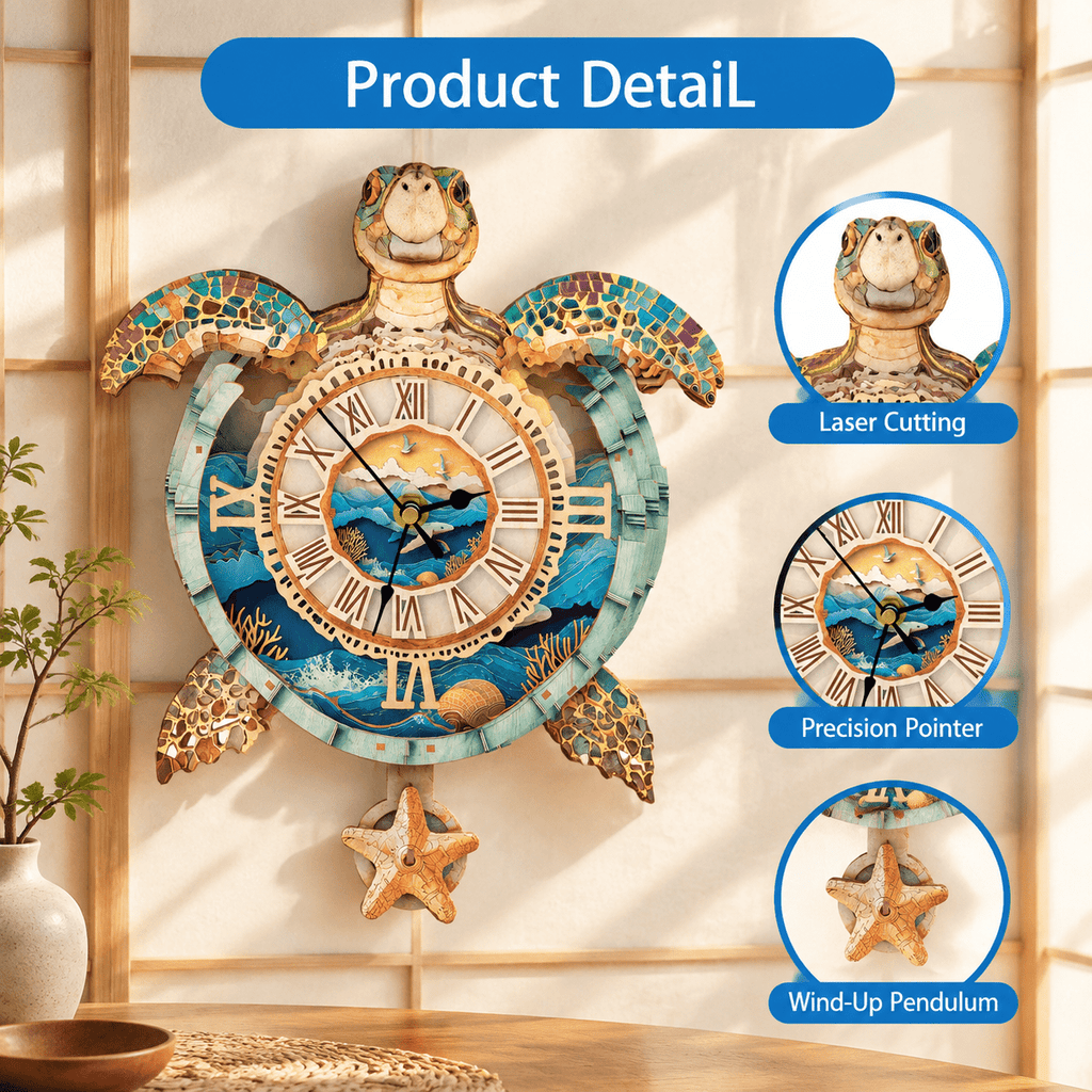 Fire Phoenix Wooden 3D Puzzle Clock DIY Model Kit for Adults