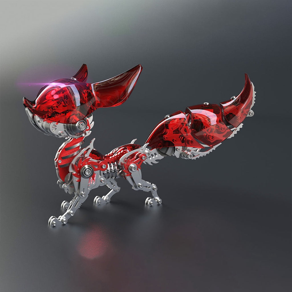 3D Metal Puzzle Linglong Fox Hanfei 339 PCS, Steampunk Mechanical Model Kit With DIY Assembly, Home Display Desk Decor For Adult Collectors And Creative Gifts