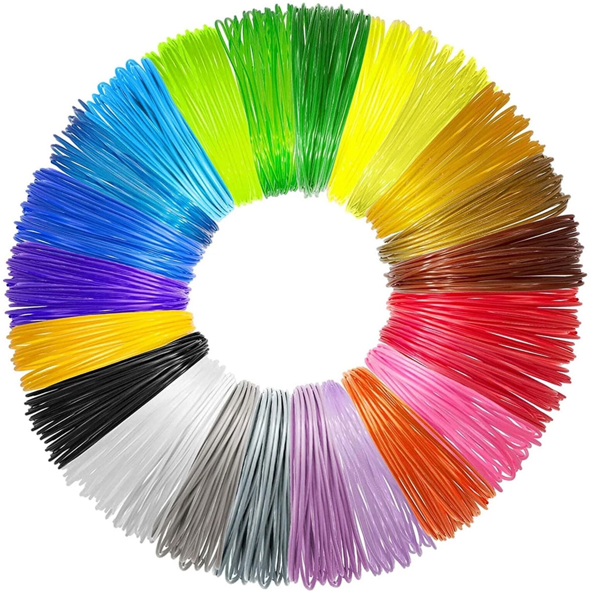 3D Pen Filament Refills PLA, 20 Colors 1.75mm 16.4 Feet per Color Total 3D Printing Pen Filament 3D Printer Filament for Most Intelligent 3D Pen