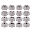 16 Pcs Polycarbonate Bearing Pulley Wheels Set for 3D Printers Transparent High Precision Smooth Motion Assembly Parts - 24 mm OD / 0.94 in x 5 mm ID / 0.2 in