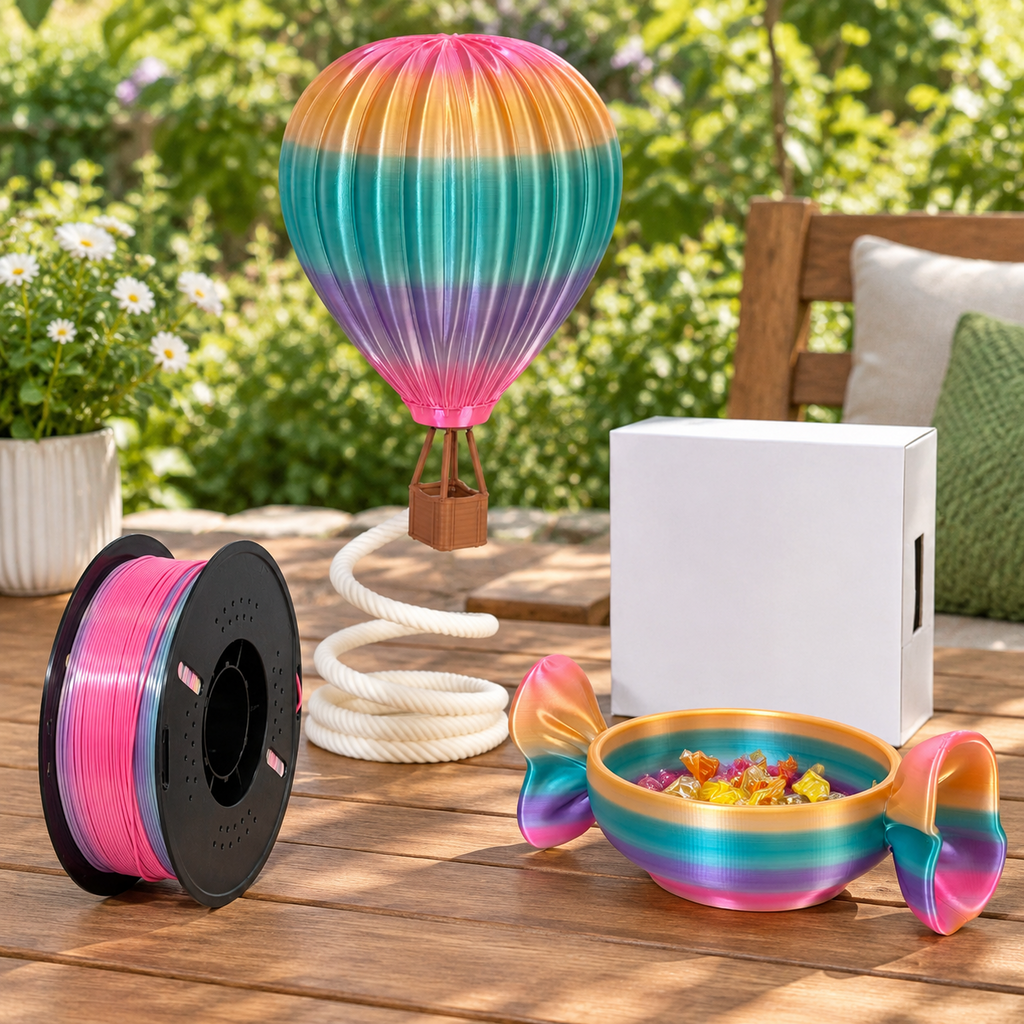 Pla Rainbow Candy 3D Printer Filament 1.75mm 1kg for FDM Printers