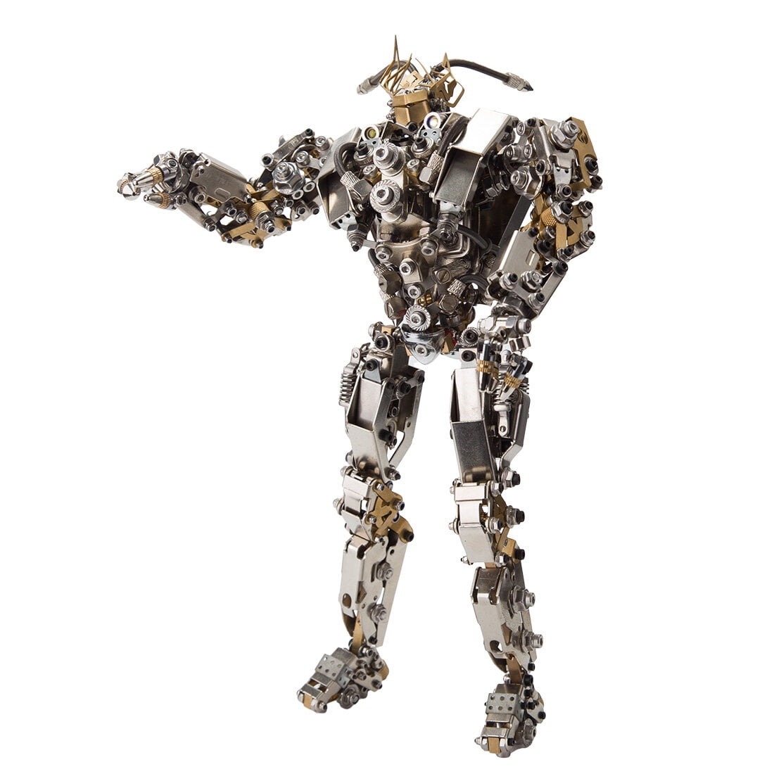 3D Metal Puzzle Mecha Model Kit with Lights, 1020+ PCS Steampunk Mechanical DIY Handmade Collectible Christmas Gift for Adults & Teens 15+