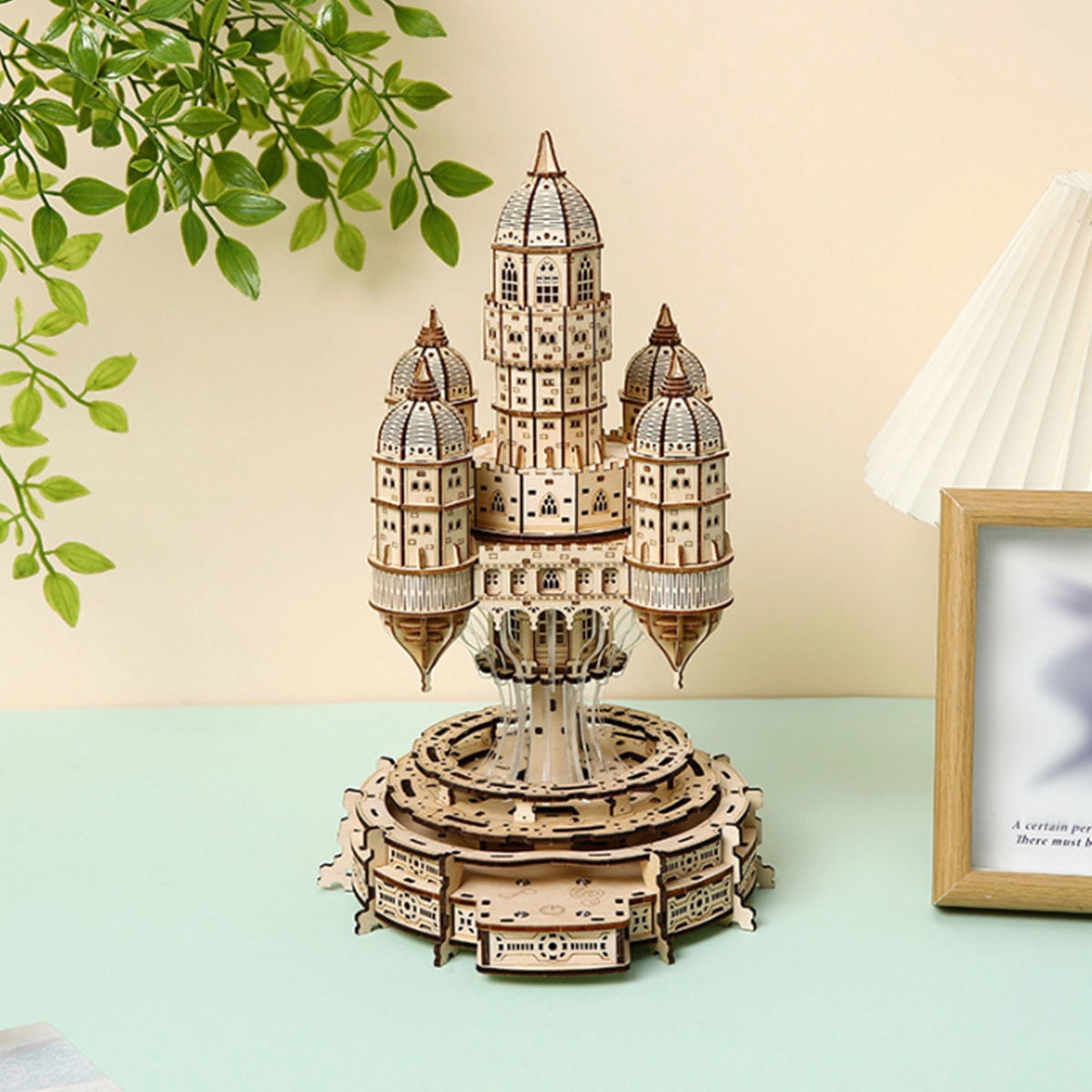 3D Wooden Puzzle Interstellar Battleship Model Kit, DIY Sci-Fi Spacecraft Building Set, Handcrafted Futuristic Decor, Best Gift for Science fiction fans