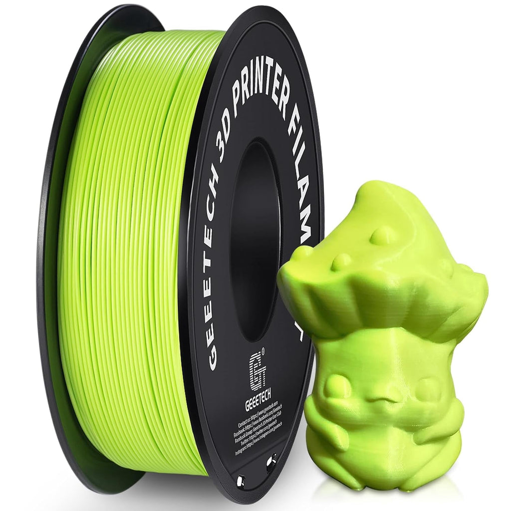 GEEETECH 3D Printer PLA Filament 1.75mm,1kg Spool (2.2lbs),Dimensional Accuracy +/- 0.03mm,Apple Green