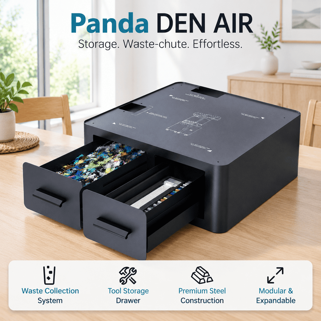 Panda Den Air Black 3D Printer Waste Collection & Storage System