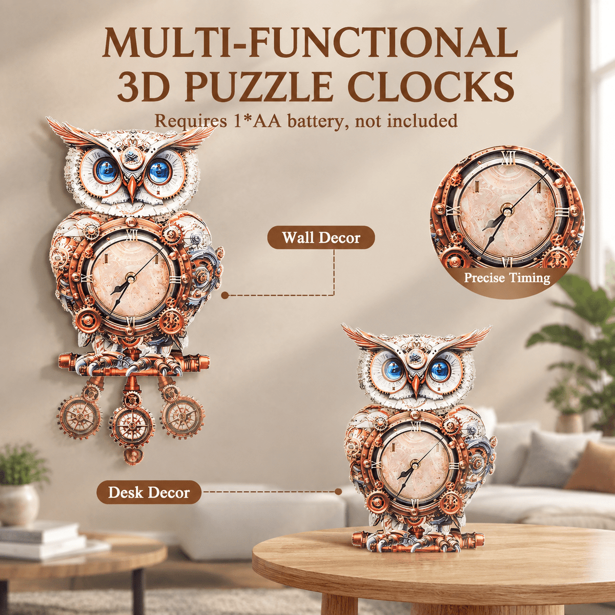 3d Wooden Puzzles For Adults-dachshund Clock Puzzle-adult Crafts