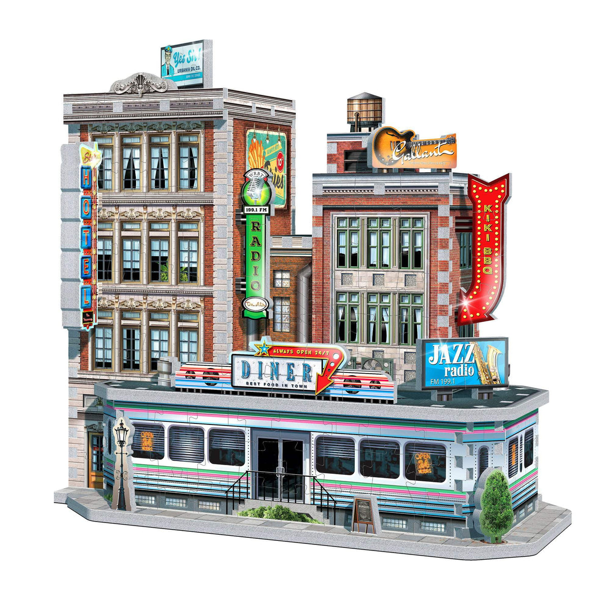 Wrebbit Urbania Collection - 1950's Diner Special Edition 3D Puzzle: 425 Pcs