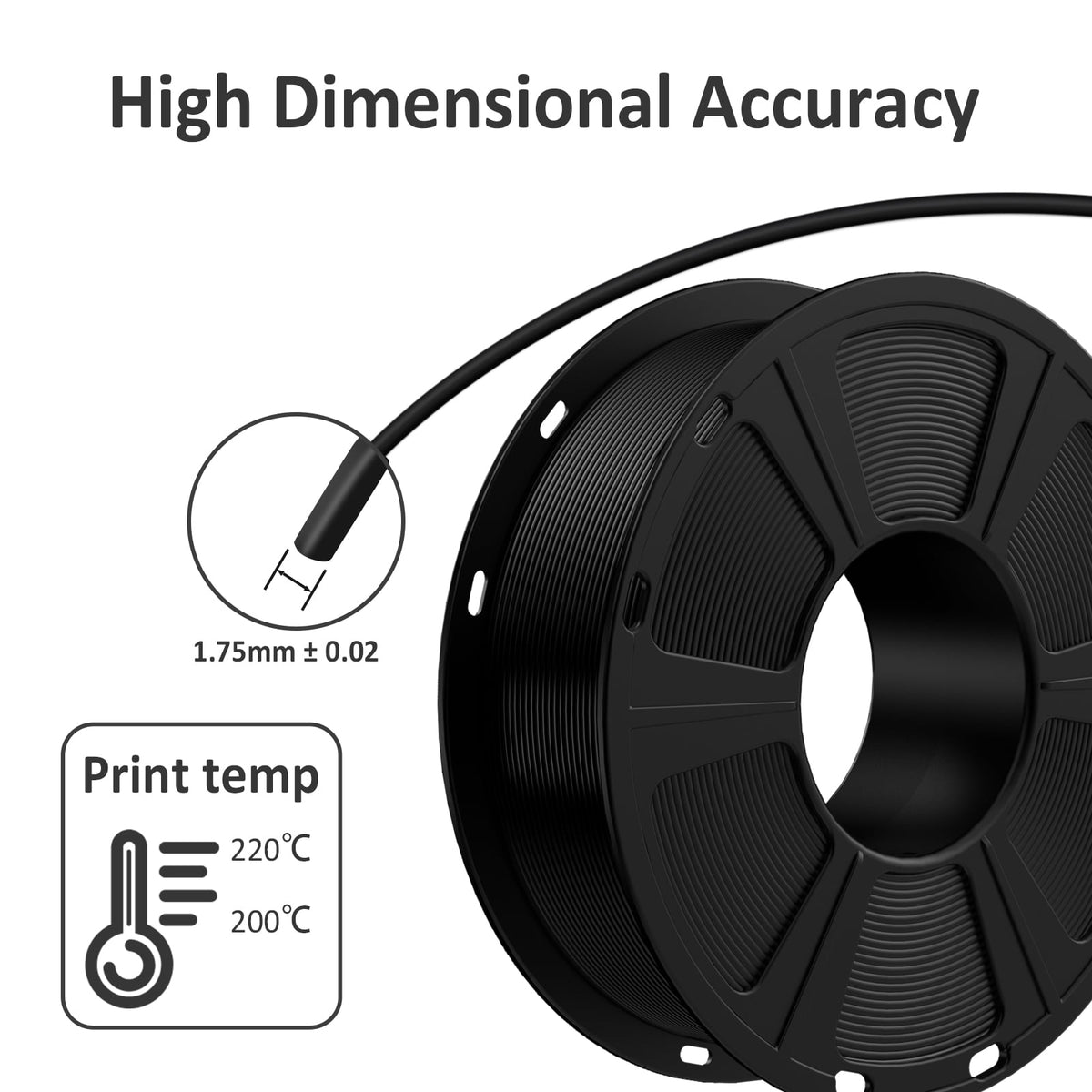 Geeetech 3D Printer PLA Filament Shiny Silk Gold Toughness Enhanced Filament with 1.75mm Dimensional Accuracy +/-0.03mm, 1080 Feet Per Roll, Vacuum Packaging, for Most 3D FDM Printer
