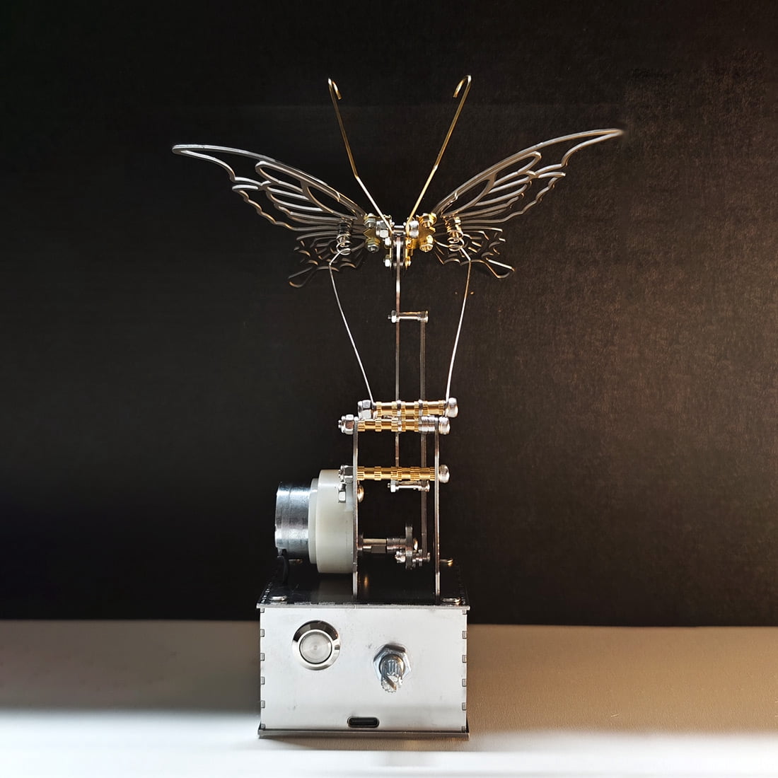Hummingbird 3D Metal Puzzle for Adults, Mechanical Dynamic Bird Metal Model Kit with Transmission Mechanism, DIY Assembly Bionic Bird 3D Puzzle Jigsaw Animal, Semi-Finished