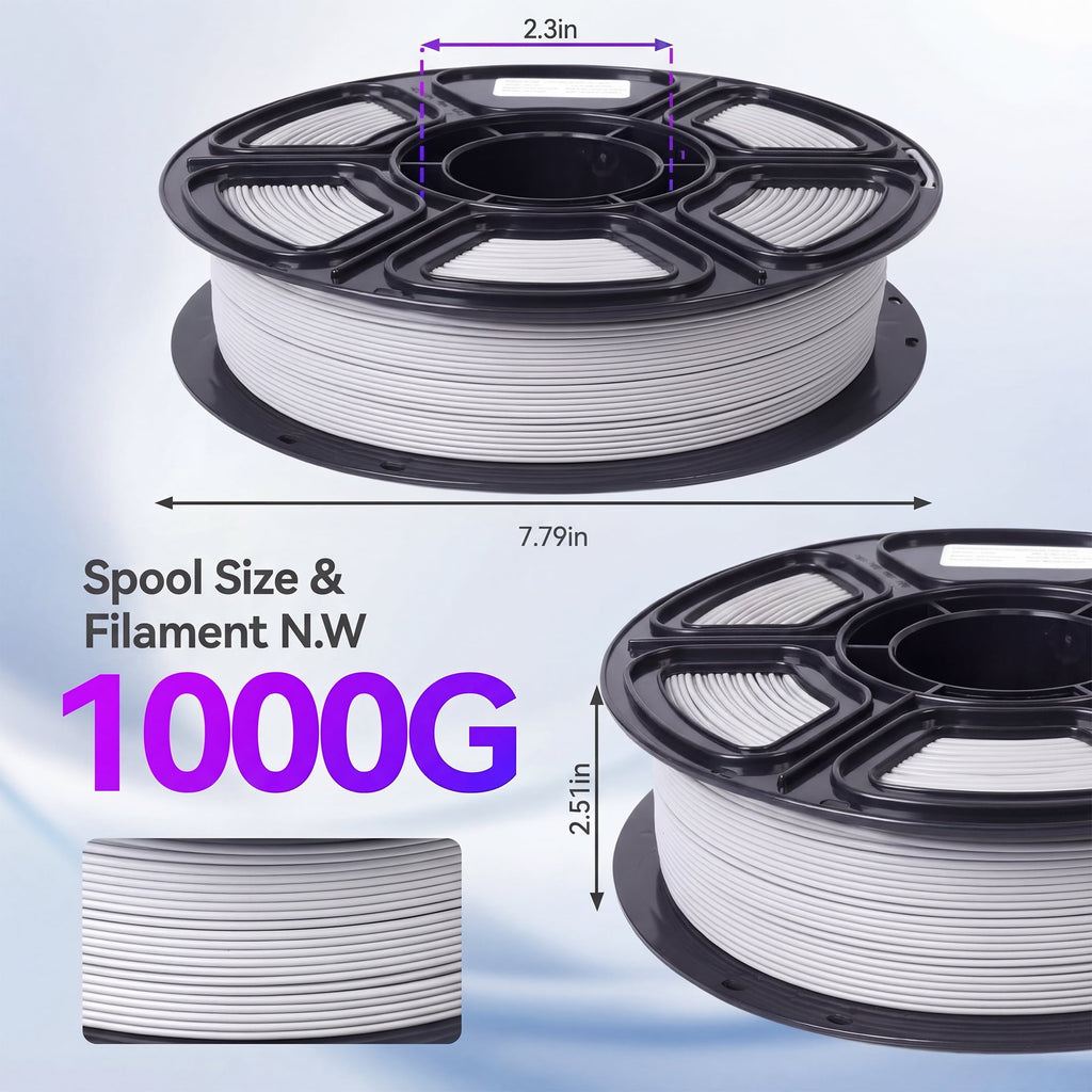 Epelay PLA Plus 3D Printer Filament, 1.75mm, 1kg Spool, Black, Compatible with Most FDM Printers
