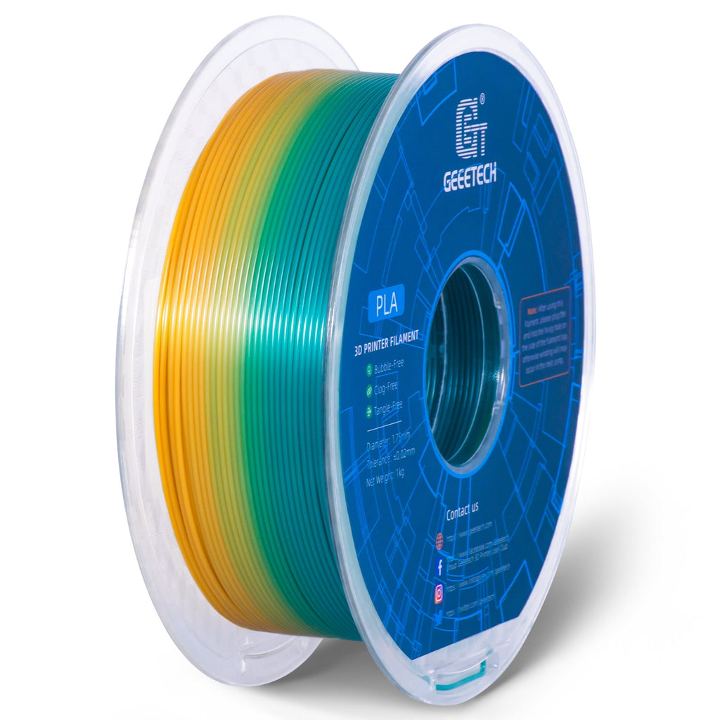 GEEETECH 3D Printer PLA Filament 1.75mm Gradient Color 1kg Spool (2.2lbs),Dimensional Accuracy +/- 0.03mm