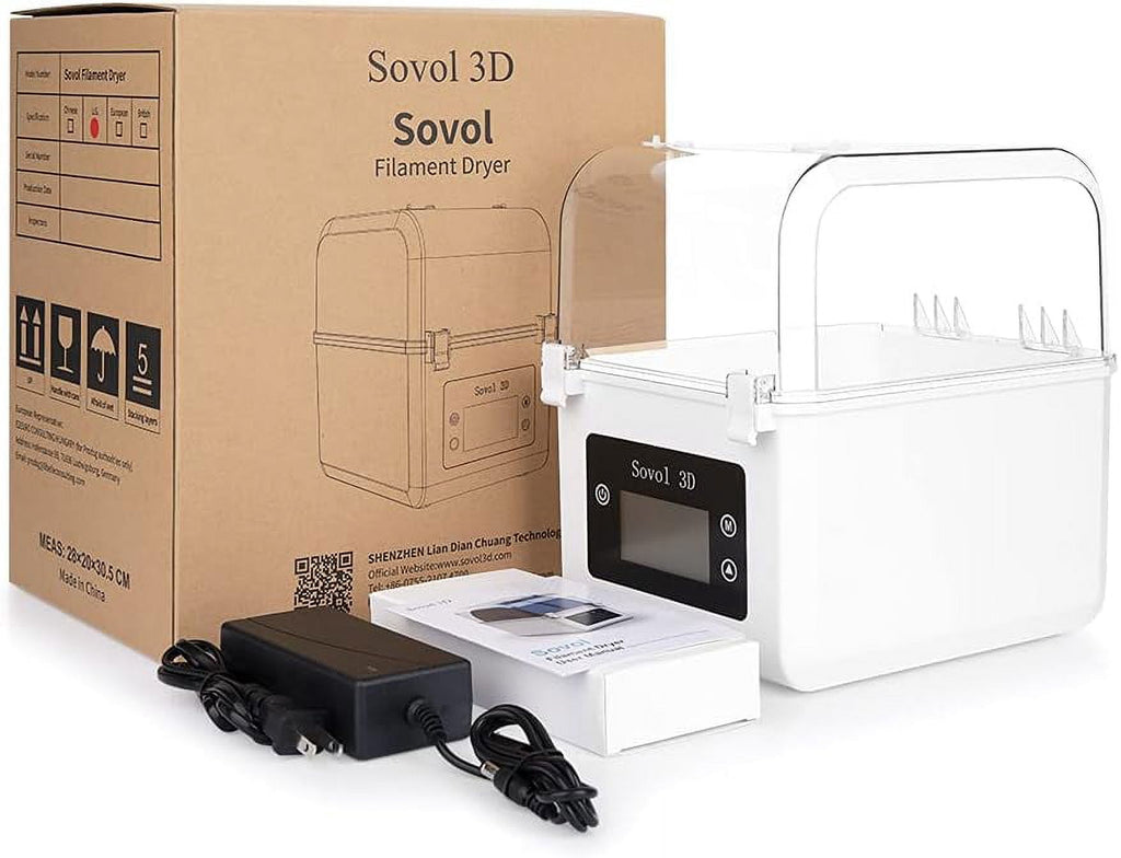 Sovol 3D Printer PLA Filament 1.75mm Spool Printing Materials, Wiring Tightness, Dimensional Accuracy (Black*1 White*1)