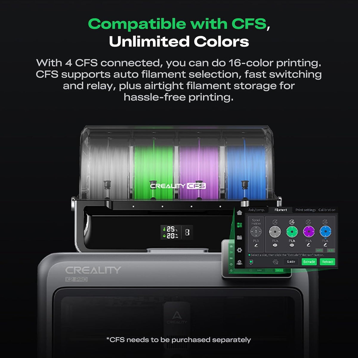Creality K1 Max 3D Printer with 600mm/s High-Speed Fused Deposition Modeling 3D Printing Smart AI Function 300°C High-Temperature Nozzle Direct Extruder Auto Leveling Printing Size 11.81x11.81x11.81