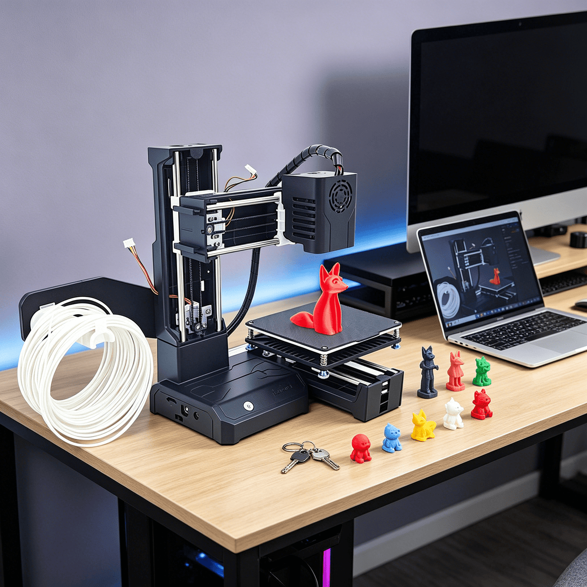 CURYMAY Mini 3D Printer for Beginners Fully Assembled Auto Leveling Educational Desktop Printer with Heated Bed