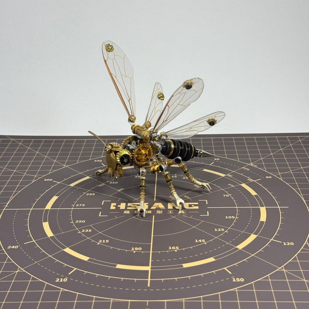 3D Metal Puzzles for Adults Mechanical Wasp Model Kits, Difficult DIY Assembly, Creative Desk Display & Unique Gift for Engineers, Hobbyists, Collectors