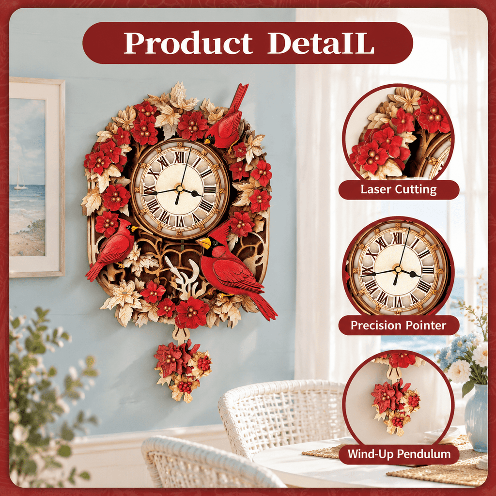 Fire Phoenix Wooden 3D Puzzle Clock DIY Model Kit for Adults