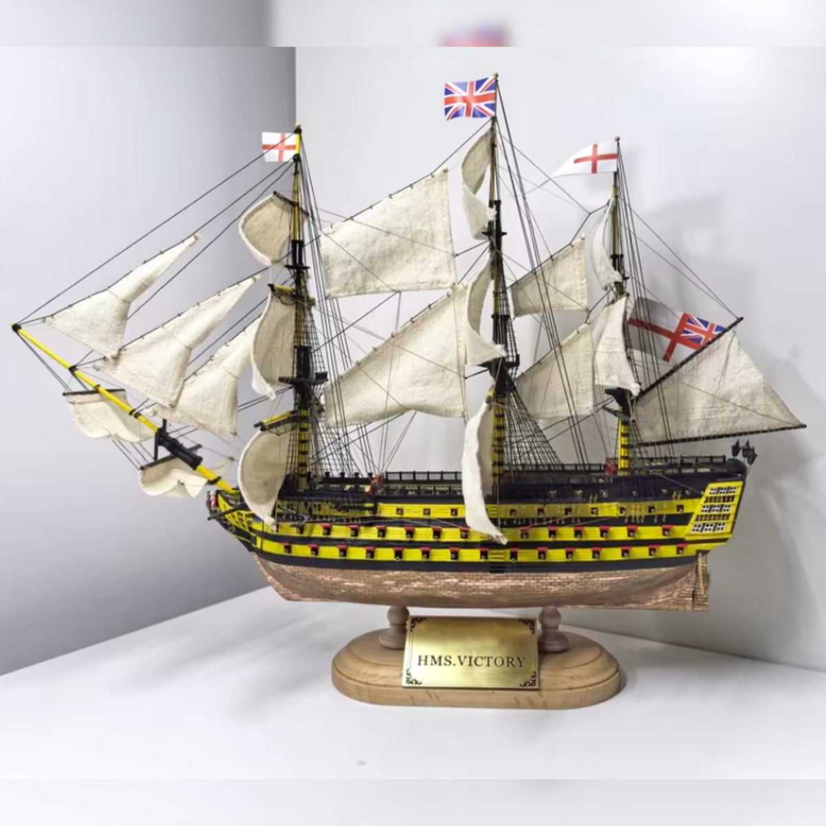 3D Wooden Puzzle Victory Sailing Ship, DIY Assembly Detailed Vessel Display Model Kit For Adult Collectors, Office Decor And Creative Gifts