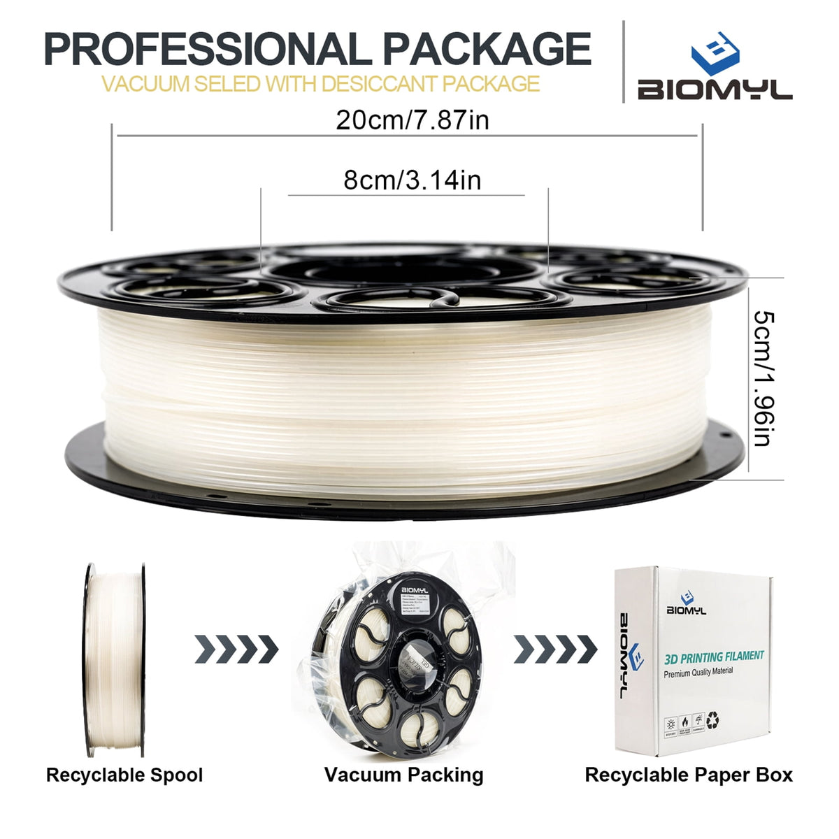 BIOMYL PLA 3D Printer Filament, PLA Filament 1.75mm Metal Gradient Color silk PLA, Tri Gold/Silver/Copper, 1kg Spool, Accuracy +/- 0.03mm