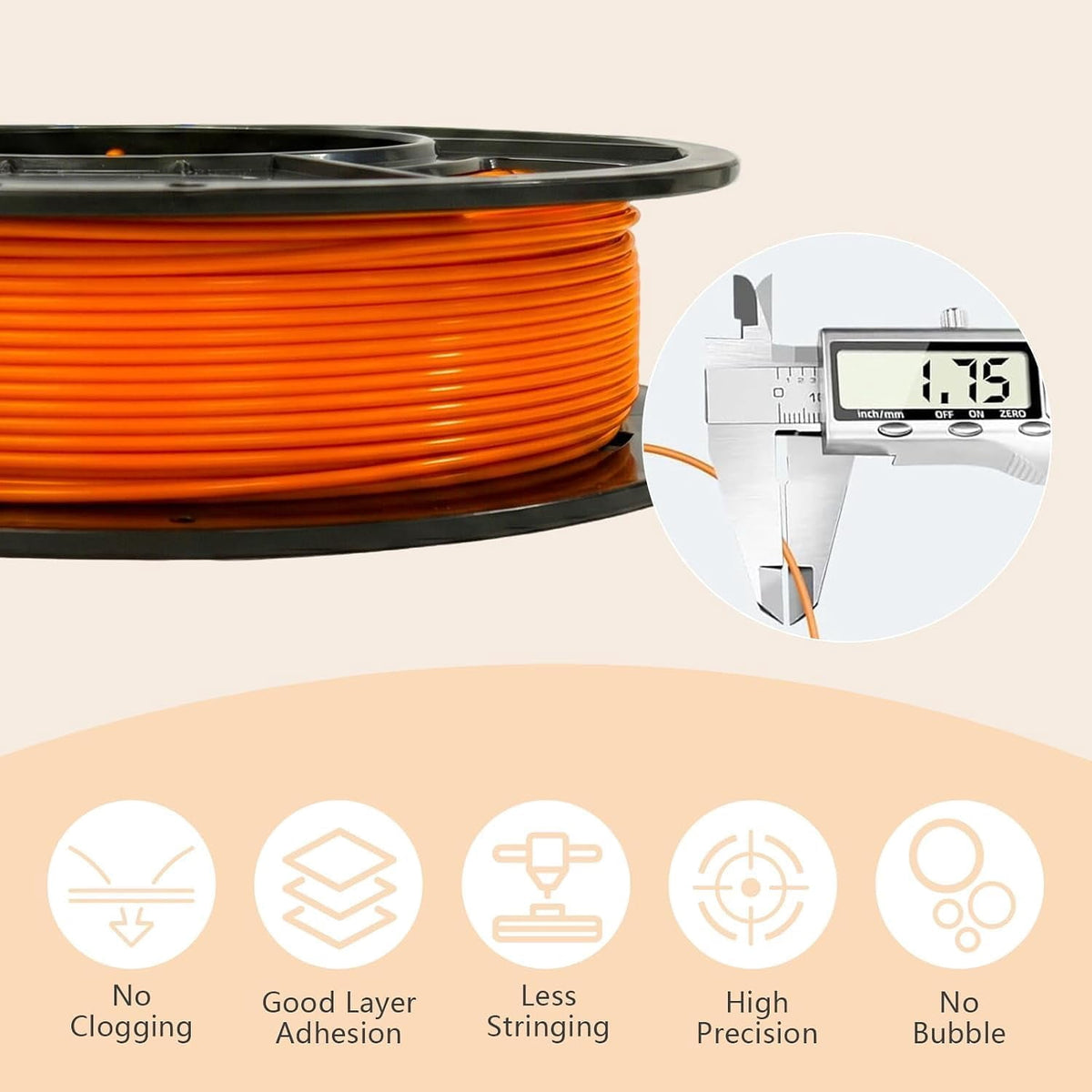 8 Pack PLA+ Filament 1.75mm Multi Color Combo, 250g x 8 Spools (2KG/4.4lbs), Tough Rainbow PLA Plus Filament Assorted Colors for 3D Pens & Fast FDM Printers, DIY Mini Figures Printing