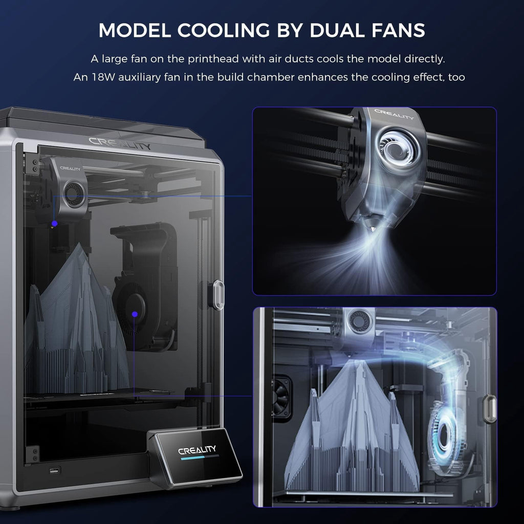 Creality K1 3D Printer with 600mm/s Printing Speed 2000mm/s² Acceleration, 300℃ High-Temp 32mm³/s Flow Hotend Auto Level Dual-Gear Direct Extruder Printing Size 8.66x8.66x9.84 inch