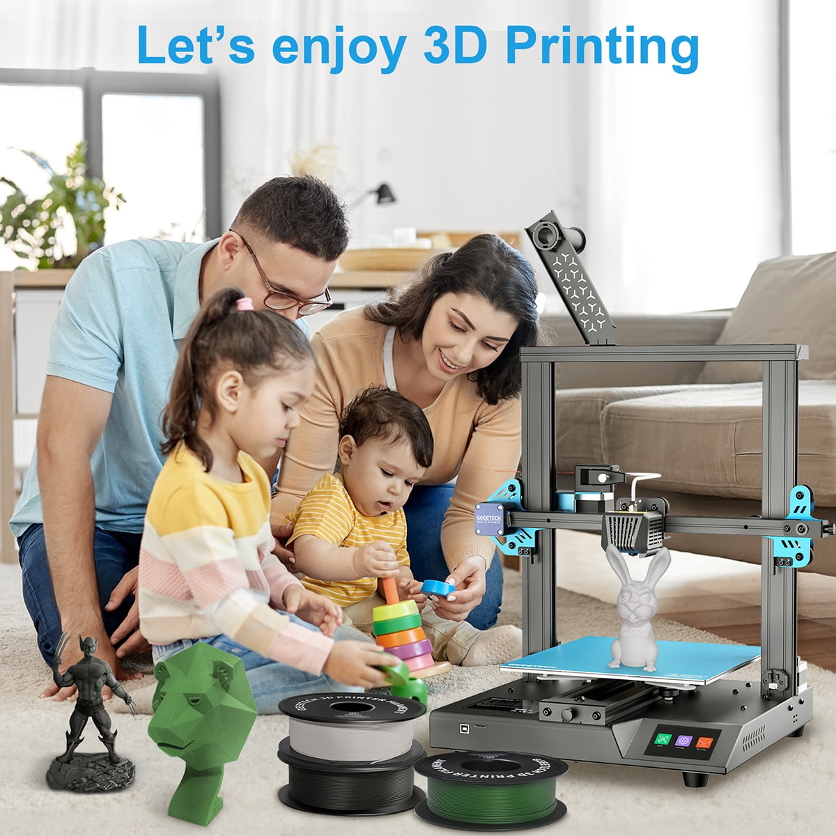 GEEETECH Matte PLA Filament Brown, 1.75mm Frosted 3D Printer Filament, Dimensional Accuracy +/- 0.02 mm, 1kg Spool (2.2lbs) 3D Printing Filament for FDM 3D Printers