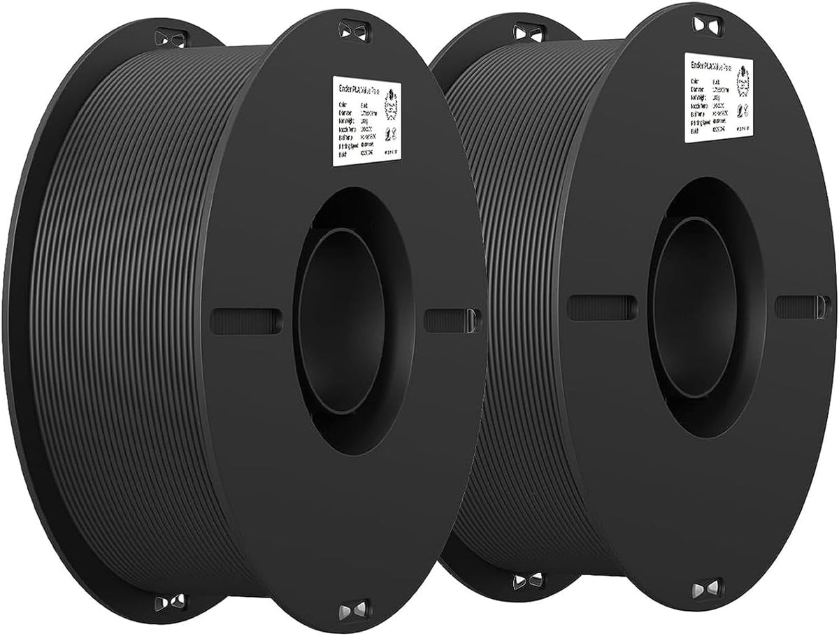 2-Pack Creality 3D Printer Filament, 1.75mm PLA Filament 2kg, No-Tangling,Accuracy +/- 0.02mm, Black & White