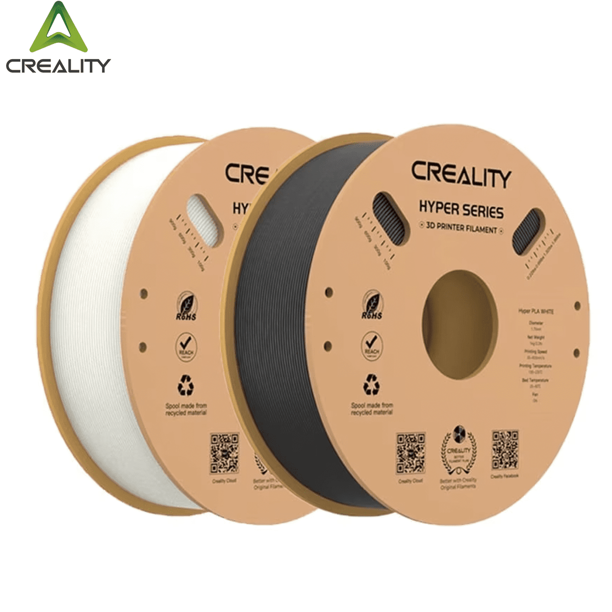 15 Pack Creality Hyper PLA 1.75 mm Filament Fast 30-600mm/s Smooth Extrusion for Most 3D Printer 15kg/33lbs,15 Colors