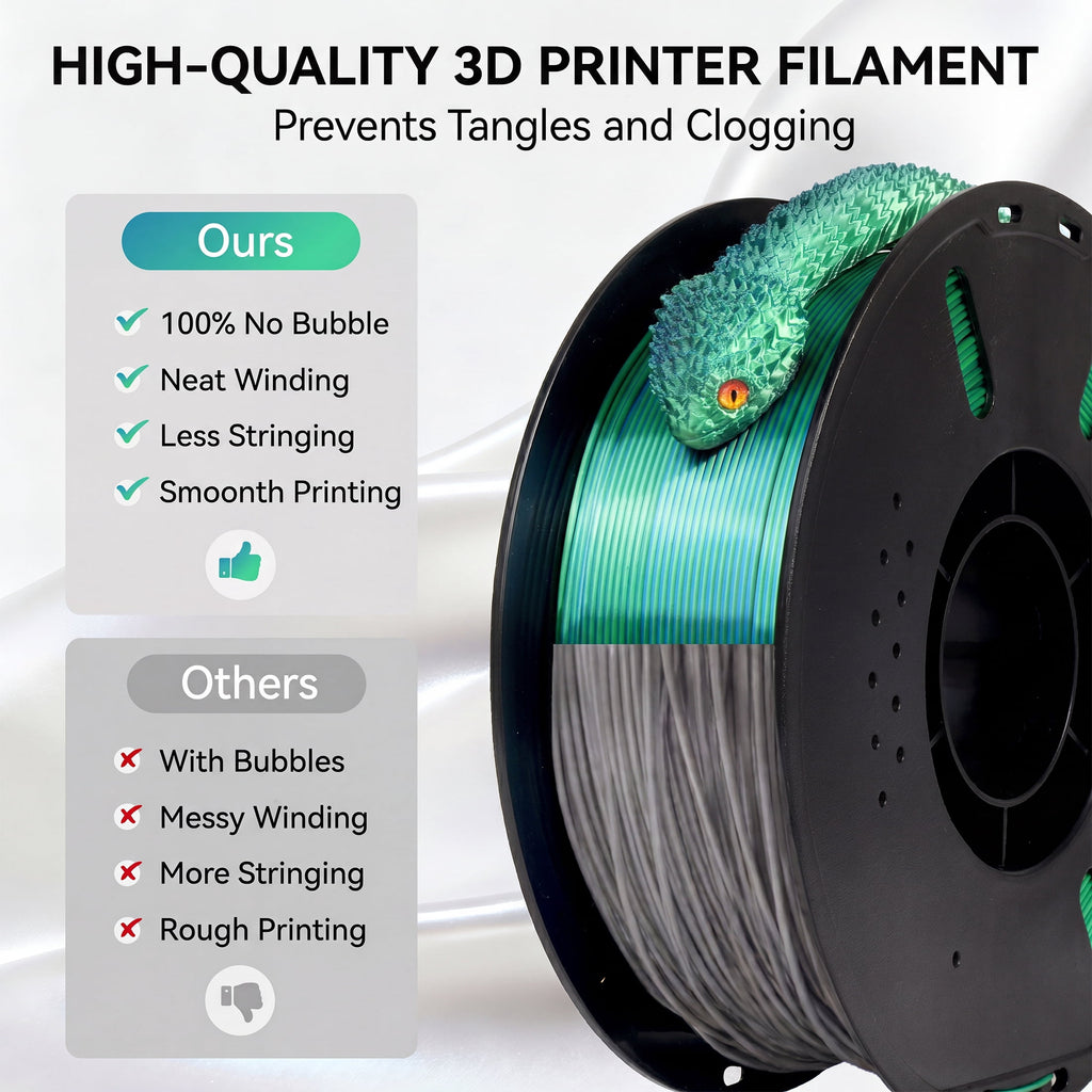 Epelay PLA Plus 3D Printer Filament, 1.75mm, 1kg Spool, Black, Compatible with Most FDM Printers