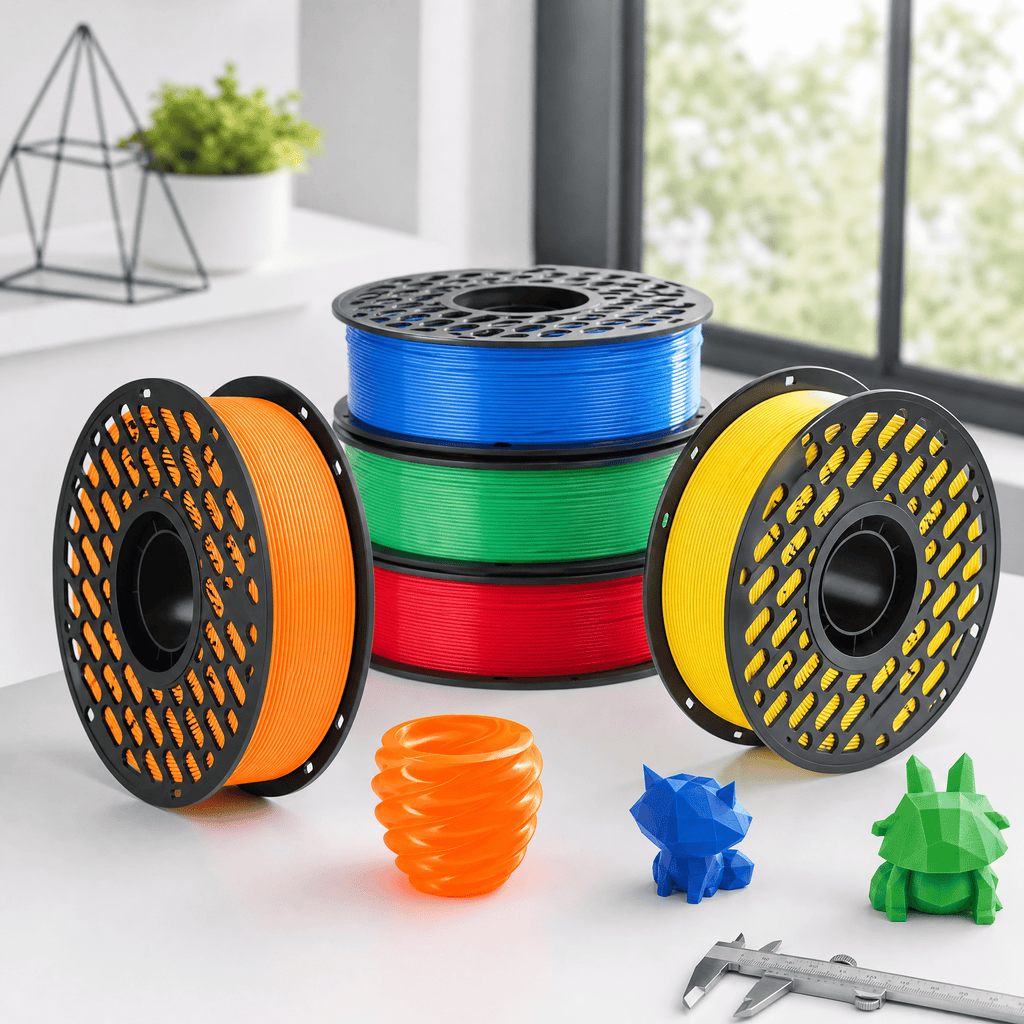 Silk PLA 3D Printer Filament 1.75mm, 13oz Spool, ±0.02mm Accuracy, Shiny Lustrous Texture, High Toughness for FDM 3D Printers, Multi‑Color Options
