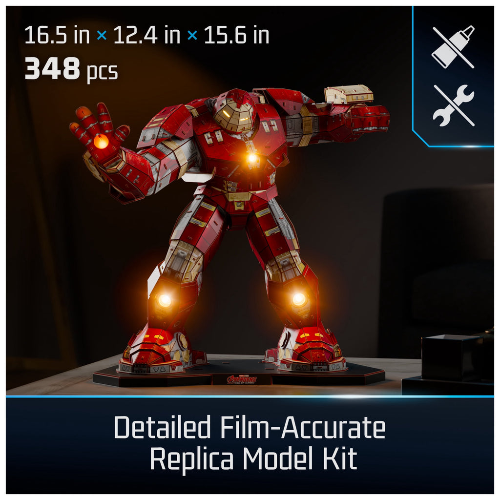 4D Build, Marvel Hulkbuster 3D Puzzle Model Kit with Stand