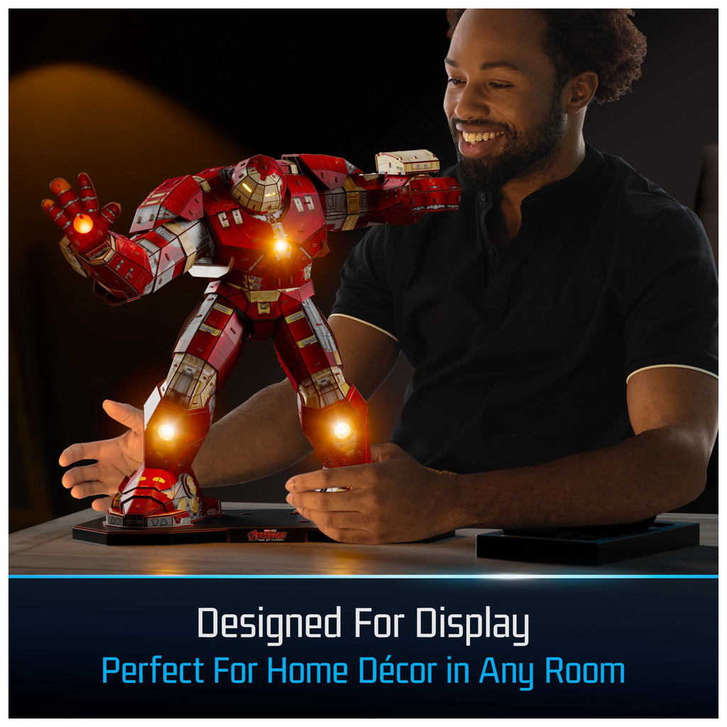 4D Build, Marvel Hulkbuster 3D Puzzle Model Kit with Stand