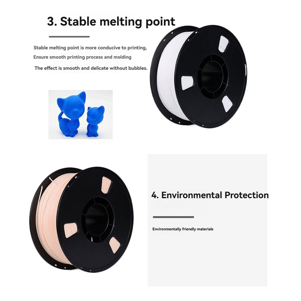 PLA 3D Printer Filament 1.75mm1KG Spool 3D Printing Material for 3D Printers and 3D Pens with Vacuum Packing C