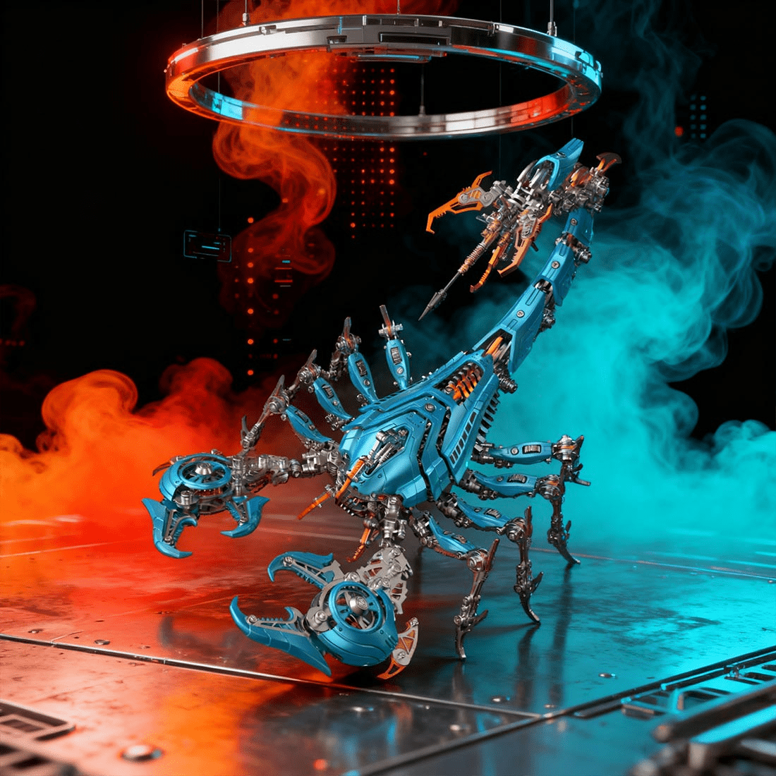 3D Metal Puzzle Frost Edge Full War Scorpion 1073 PCS, Steampunk Mechanical Model Kit With DIY Assembly, Home Display Desk Decor For Adult Collectors And Creative Gifts