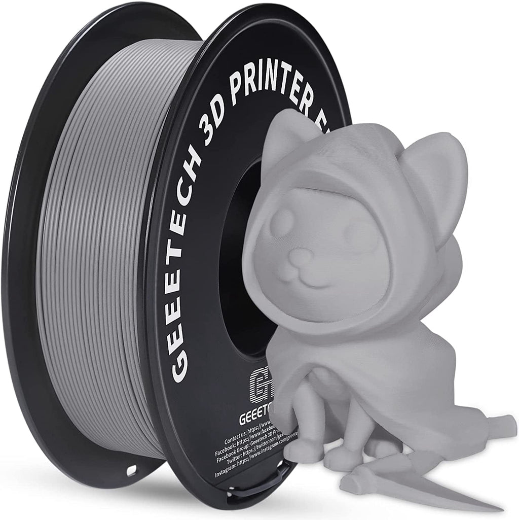 GEEETECH Matte PLA Filament, 1.75mm Matte Black 3D Printer Filament, 1kg Spool (2.2lbs), Dimensional Accuracy +/- 0.03 mm, Fit Most FDM Printer