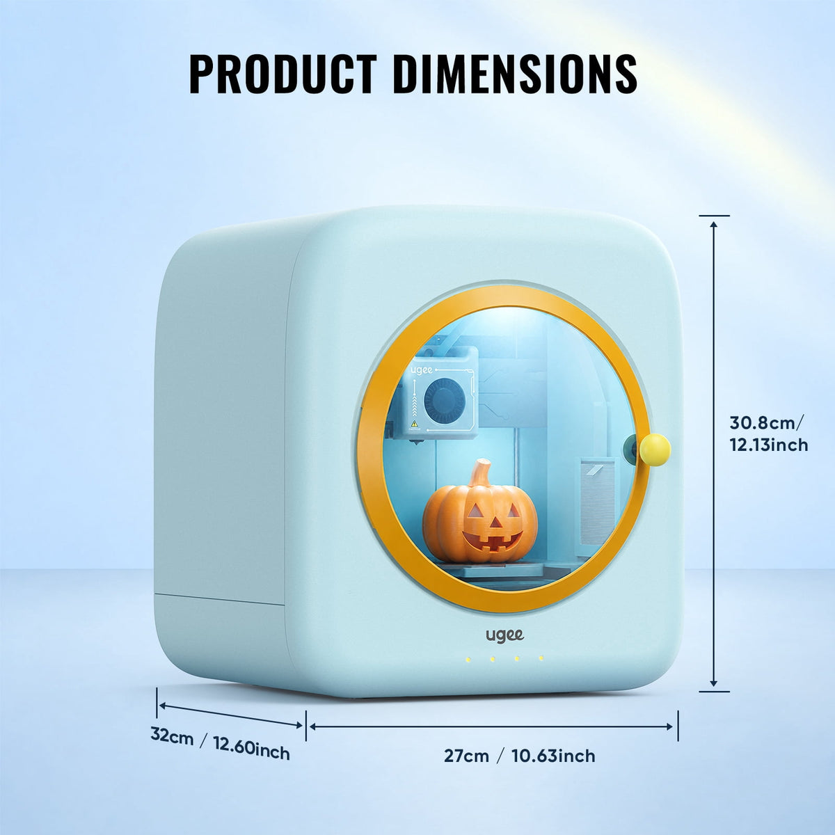 UGEE Funbox 3D Printer, 360° Safe Shield & 500mm/s High Speed, Ready to Print in Minutes