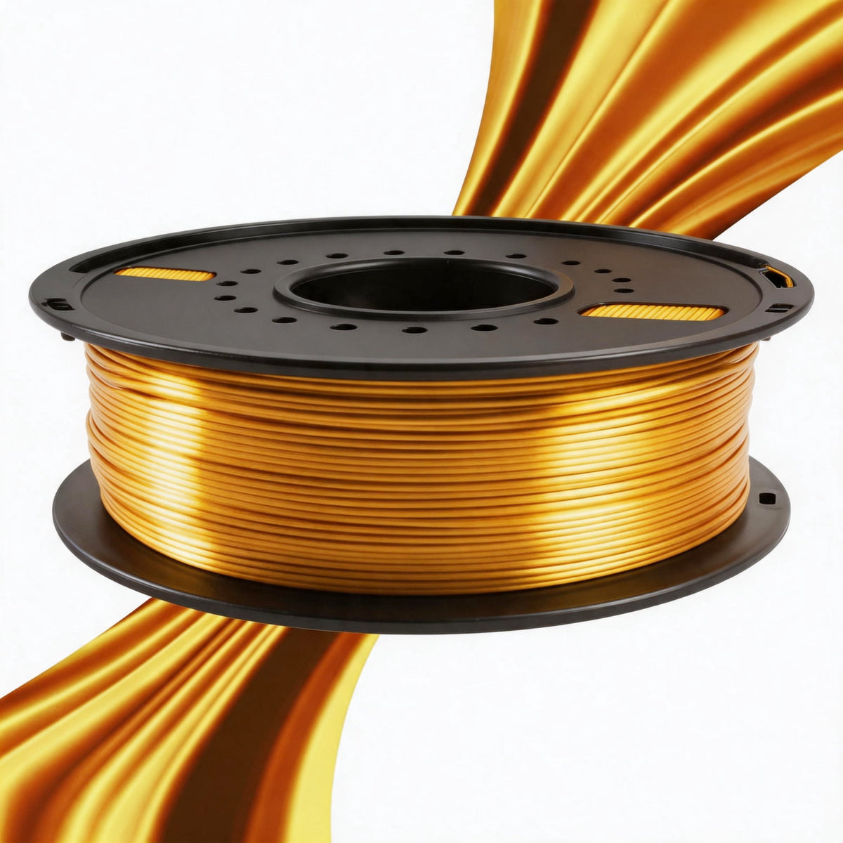 Silk gold PLA Filament 1.75mm 3D Printer Filament with Shiny Surface, Shiny PLA Silk Filament 2KG Spool 3D Printing Filament.