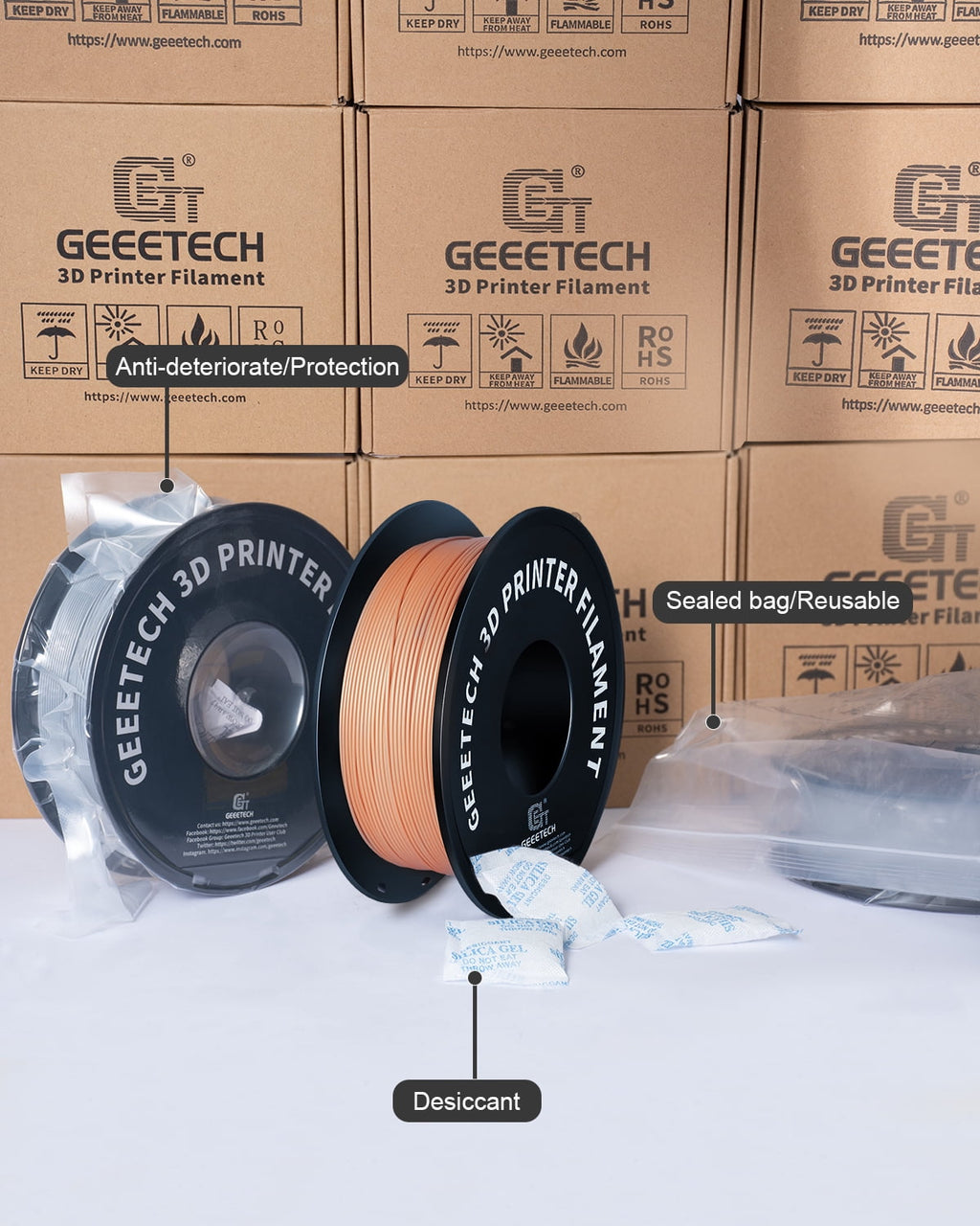 GEEETECH Matte PLA Filament, 1.75mm Matte Black 3D Printer Filament, 1kg Spool (2.2lbs), Dimensional Accuracy +/- 0.03 mm, Fit Most FDM Printer