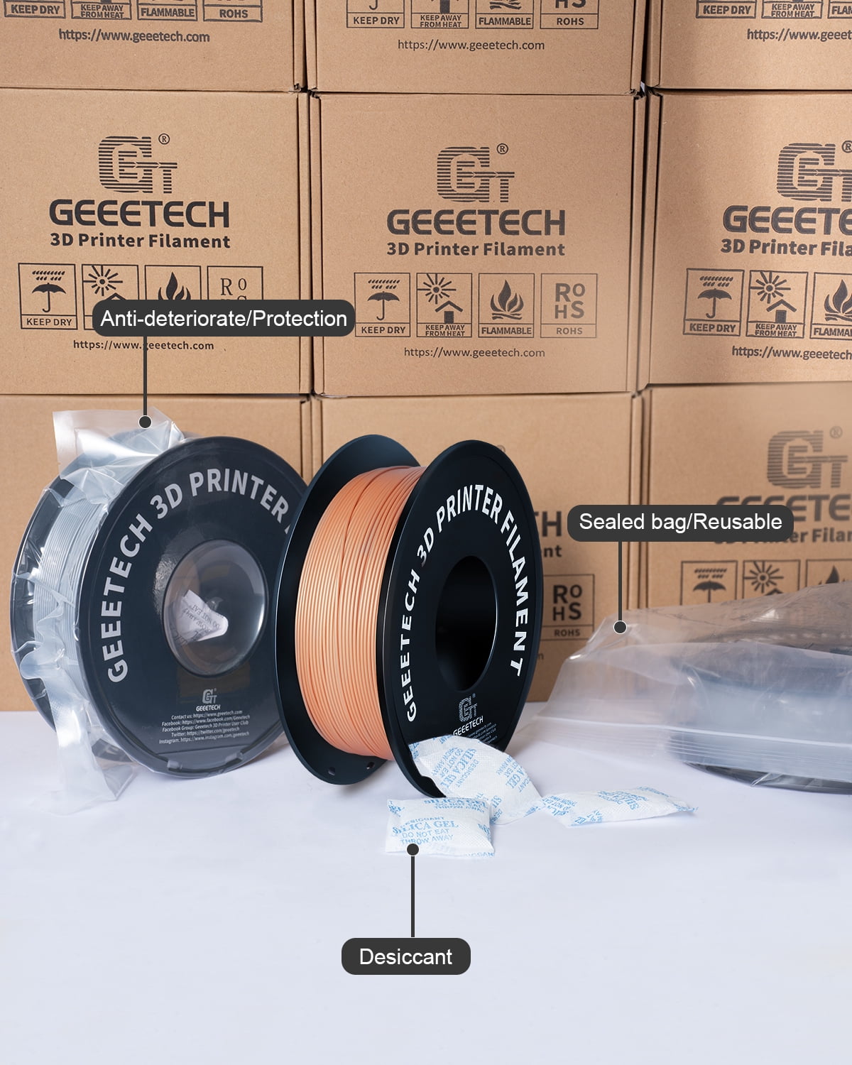 GEEETECH Matte PLA Filament, 1.75mm Matte Black 3D Printer Filament, 1kg Spool (2.2lbs), Dimensional Accuracy +/- 0.03 mm, Fit Most FDM Printer