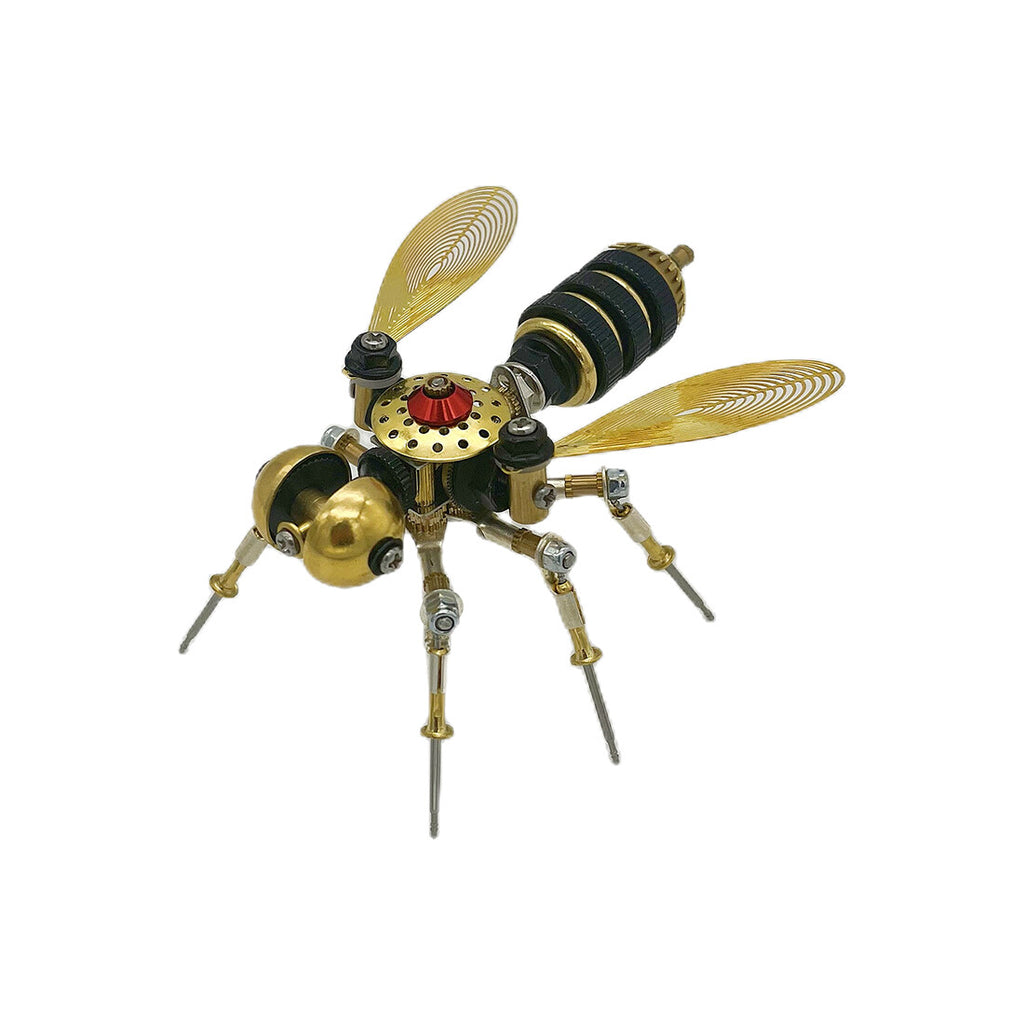 3-in-1 Steampunk Insect Metal Model Kit, Mosquito, Deck Insect & Bee Brass Puzzle Assembly Set, 270PCS 3D Jigsaw Puzzles for Adults