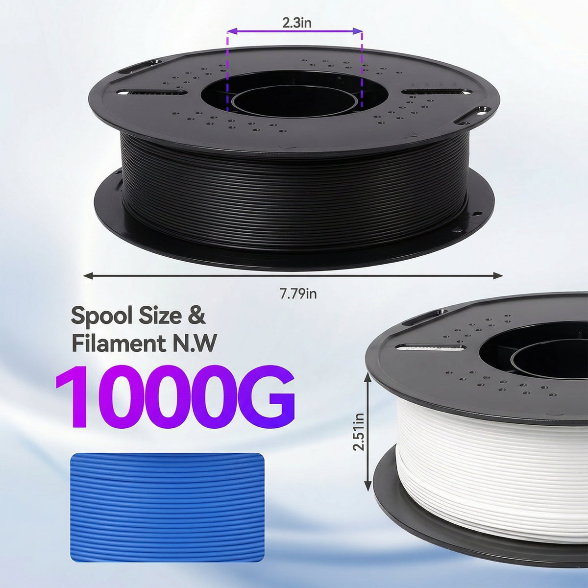 Epelay PLA Plus 3D Printer Filament, 1.75mm, 3 x 1kg Spools, Black, Gray & Red, Compatible with Most FDM Printers