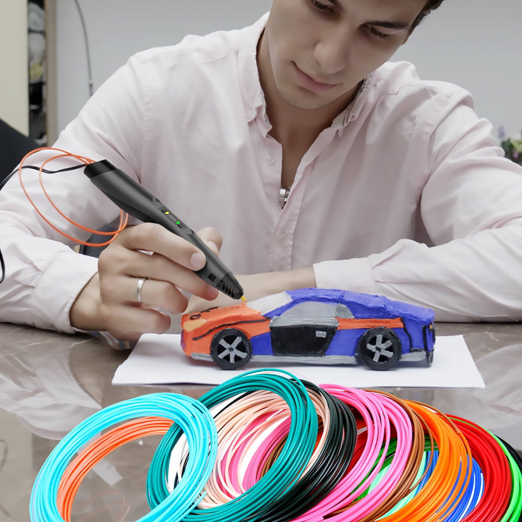 3D Pen PLA Filament Refills, 1.75mm PLA Filament Pack of 20 Colors Each Color 16 feet, Total 320 Feet, Create Professional Safety Refill for Kids, for 3D Pens and 3D Printers Arts