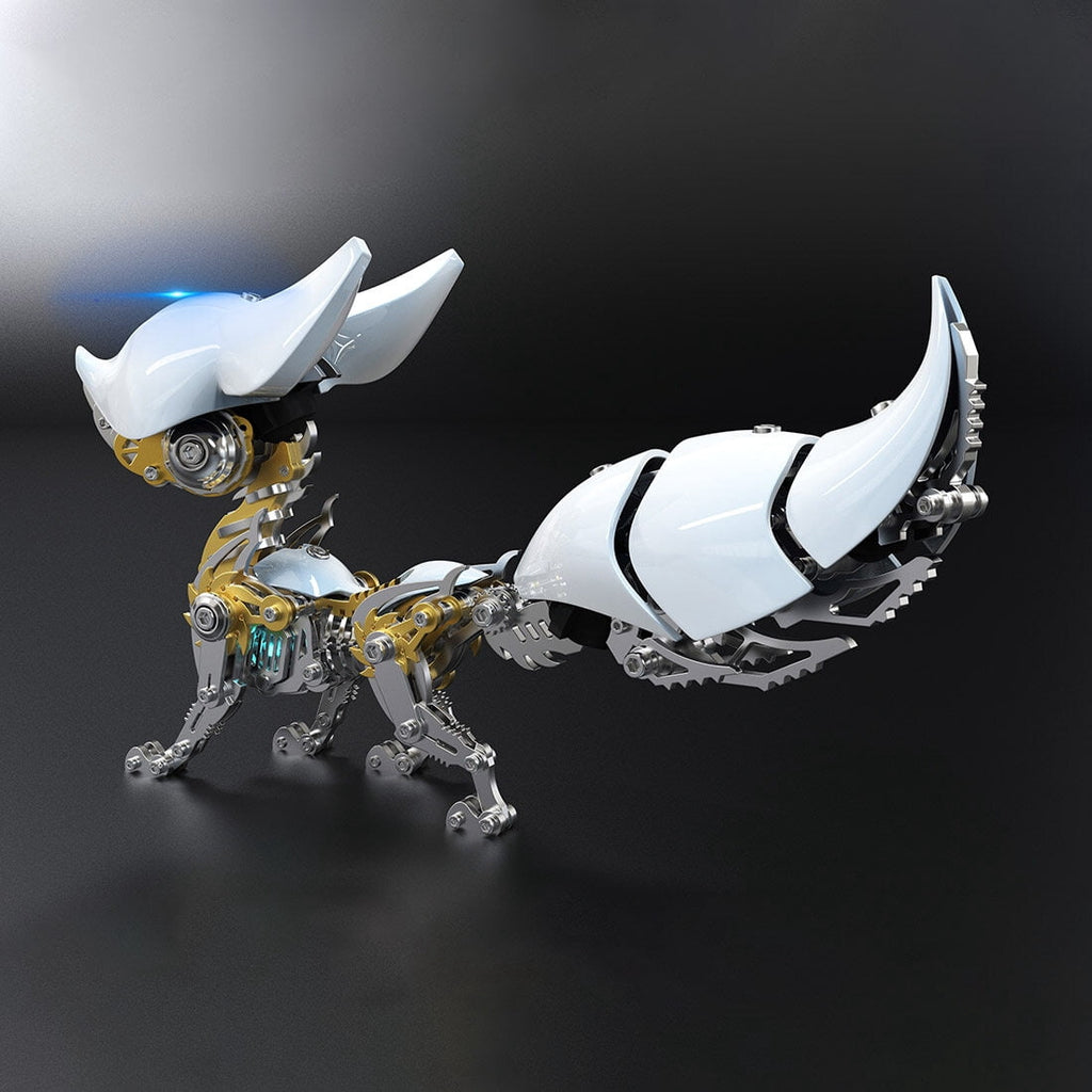3D Metal Puzzle Linglong Fox Hanfei 339 PCS, Steampunk Mechanical Model Kit With DIY Assembly, Home Display Desk Decor For Adult Collectors And Creative Gifts
